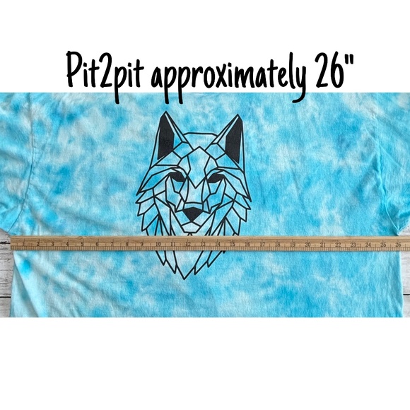 Port & Company UWG Wolves Blue Tie-Dye T-Shirt (Size 3XL) - Picture 7 of 8